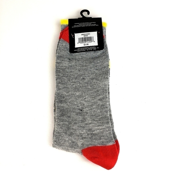 UNISEX Funky Socks Fashion Crew Socks size 6-12 Gray "Don't Push Me" - Picture 2 of 2